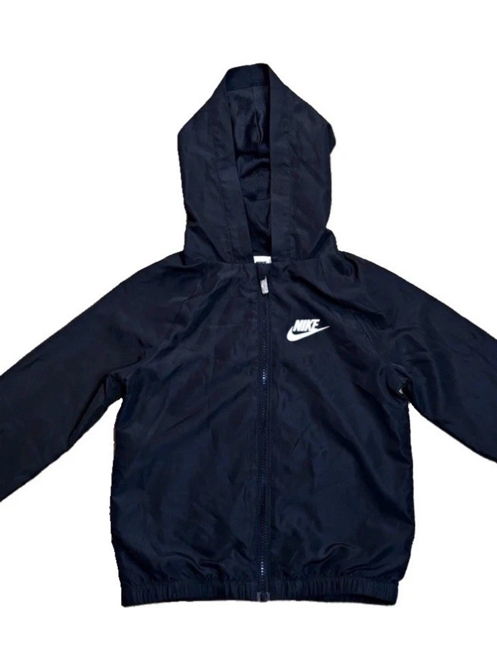 Nike Dri-FIT Hooded Full Zip Black Windbreaker Jacket Youth M